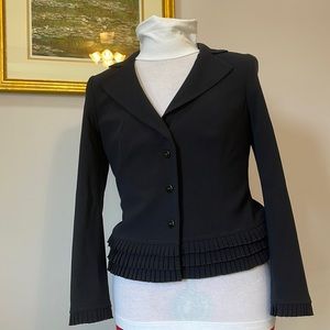 Escada High End Black Blazer with Fringe